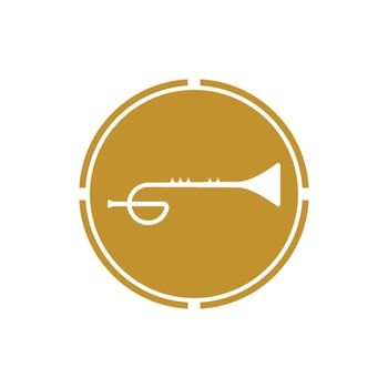 Trumpet music instrument vector icon