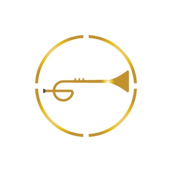 Trumpet music instrument vector icon