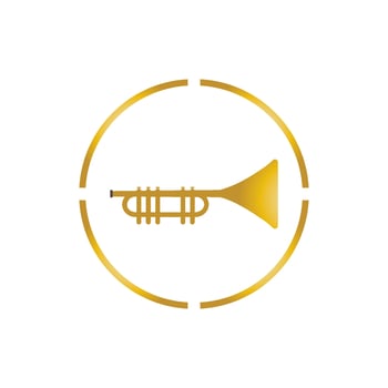 Trumpet music instrument vector icon
