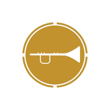 Trumpet music instrument vector icon