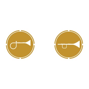 Trumpet music instrument vector icon