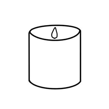 Candle Spa for Relax Hand drawn organic line Doodle vector