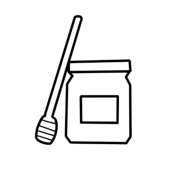 Honey Food Spa for Relax Hand drawn organic line Doodle vector