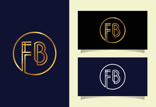 Alphabet letter icon logo FB. Graphic Alphabet Symbol For Corporate Business Identity vector