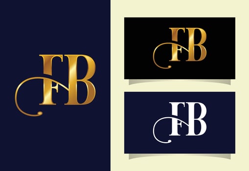 Alphabet letter icon logo FB. Graphic Alphabet Symbol For Corporate Business Identity vector