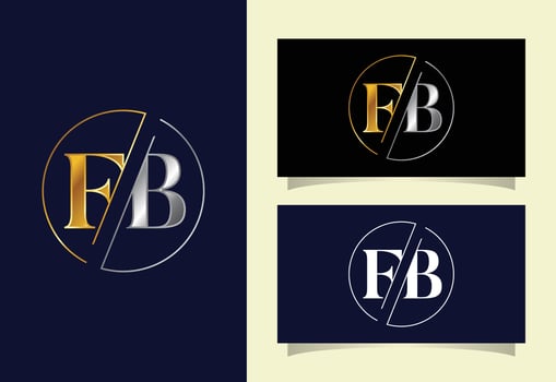 Alphabet letter icon logo FB. Graphic Alphabet Symbol For Corporate Business Identity vector
