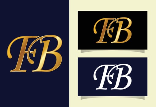 Alphabet letter icon logo FB. Graphic Alphabet Symbol For Corporate Business Identity vector