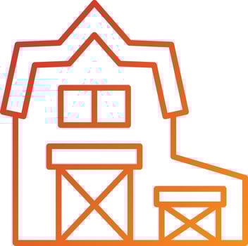 Barn Icon Style vector