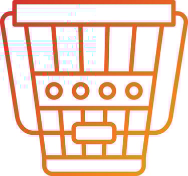 Wood Bucket Icon Style vector