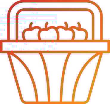 Fruits Basket Icon Style vector