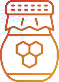 Honey Jar Icon Style vector