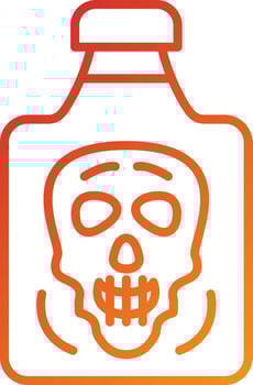 Poison Chemical Icon Style vector