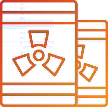 Nuclear Waste Icon Style vector