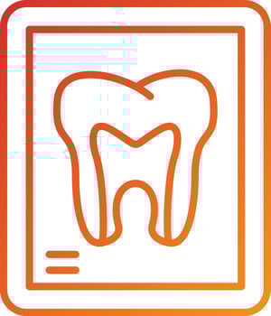 Tooth Xray Icon Style vector