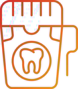 Dental Floss Icon Style vector