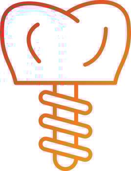 Dental Implant Icon Style vector