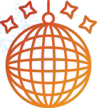 Disco Ball Icon Style vector