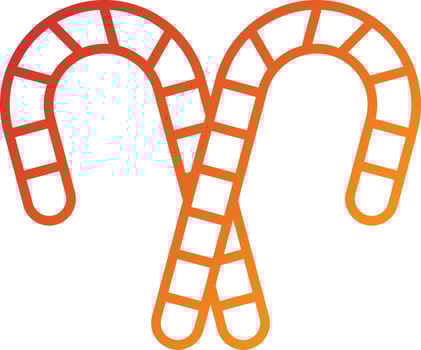 Candy Cane Icon Style vector