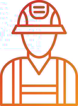 Fireman Icon Style vector