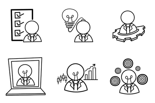 Vector illustration glyph icon with a creative idea made by a light bulb