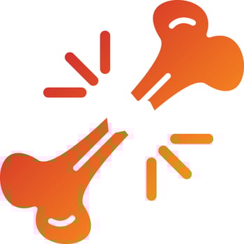 Broken Bone Icon Style vector