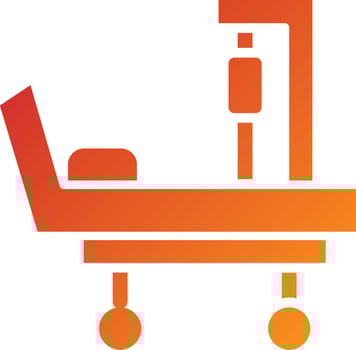 Hospital Bed Icon Style vector