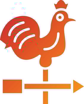 Weathercock Icon Style vector