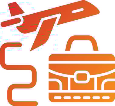 Business Trip Icon Style vector