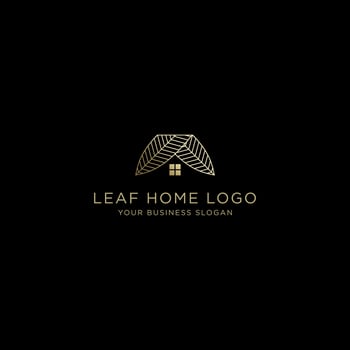 LUXURY LEAF HOME LOGO DESIGN vector