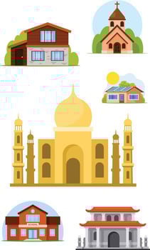 ARCHITECTURE ILLUSTRATION DESIGN vector