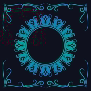 Decorative vector  nature motif mandala