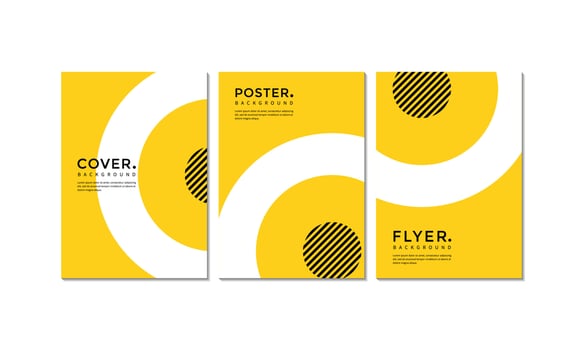 Minimal yellow business cover, poster and flyer template design vector