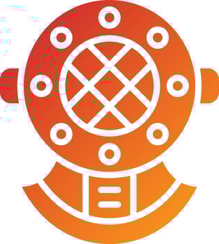 Diving Helmet Icon Style vector