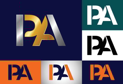 Initial Monogram Letter P A Logo Design. Graphic Alphabet Symbol For Corporate Business Identity vector