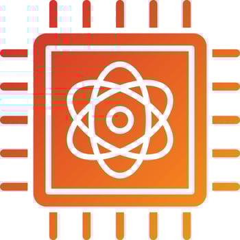 Quantum Computing Icon Style vector
