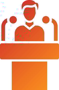 Press Conference Icon Style vector