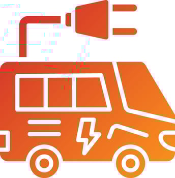 Electric Bus Icon Style vector