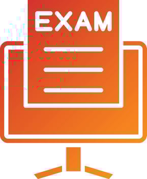 Online Exam Icon Style vector