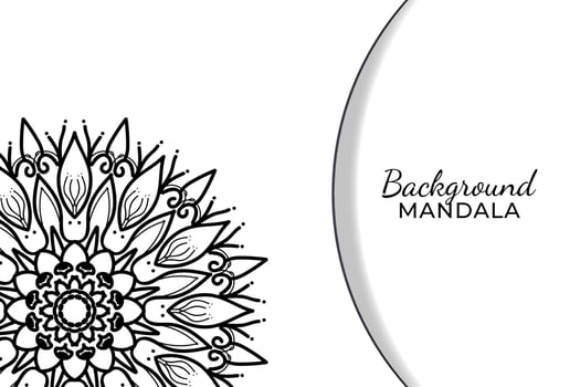 hand drawn indian ornament mandala on background style. vector