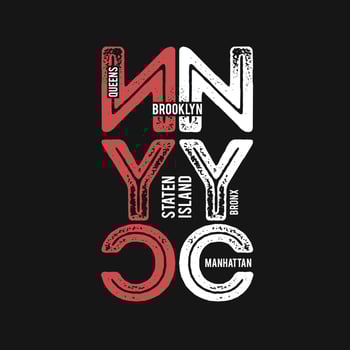 New York City t-shirt design and apparel abstract design vector