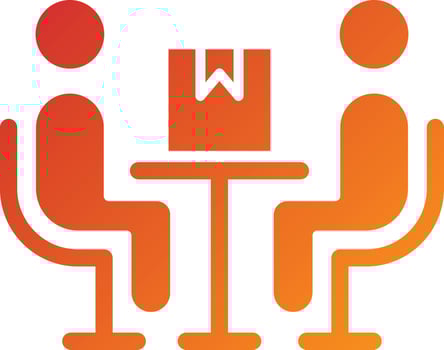 Delivery Discussion Icon Style vector