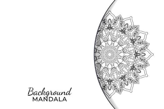 hand drawn indian ornament mandala on background style. vector