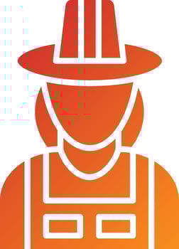 Female Farmer Icon Style vector