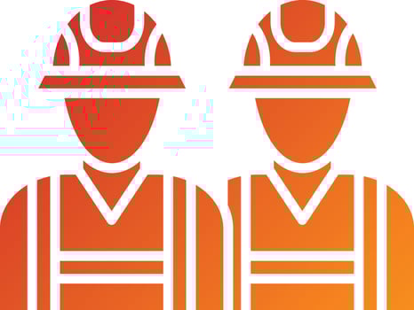 Firefighter Team Icon Style vector