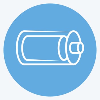 Icon Full Battery. suitable for Web Interface symbol. blue eyes style. simple design editable. design template vector. simple symbol illustration vector
