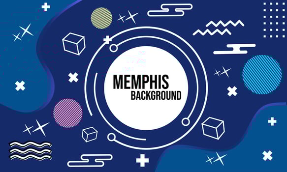 geometric memphis style abstract background. suitable for cover design, website, and banner vector