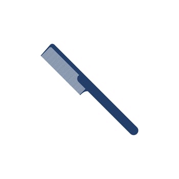 simple hair comb icon on white background vector