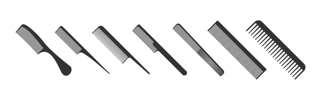 simple hair comb icon on white background vector