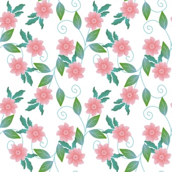 Seamless Pattern With Floral Motifs able to print for cloths, tablecloths, blanket, shirts, dresses, posters, papers. vector