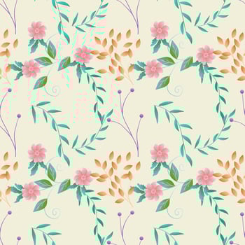 Seamless Pattern With Floral Motifs able to print for cloths, tablecloths, blanket, shirts, dresses, posters, papers. vector